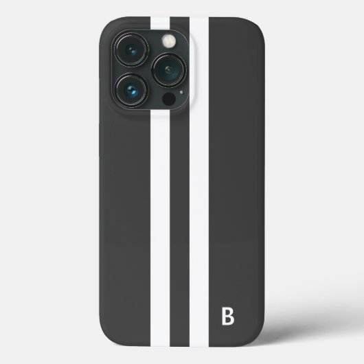 Grijze raceband Case-Mate iPhone case (Achterkant)