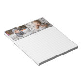 Grijze rand 2 Fotorasterpatroon Notitieblok (Schuin)