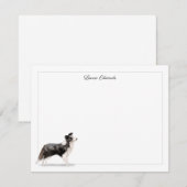 Grijze rand van de rand Persoonlijke Nota Kaart Notitiekaartje (Voorkant / Achterkant)