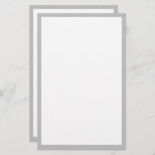 Grijze Rand Zilveren Grijs Wit Aangepaste Kleur Briefpapier