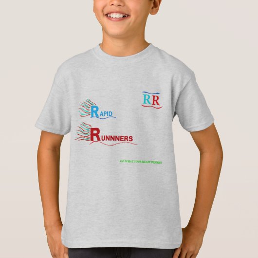 Grijze rapidrunners logo shirt! t-shirt (Voorkant)