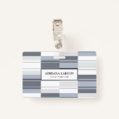 grijze rechthoek badge (Achterkant met clip)