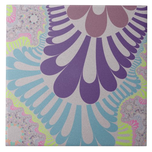 Grijze regenbooglijn tegeltje (Voorkant)