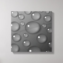 Grijze Regendruppel Achtergrond Canvas Afdruk