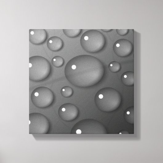 Grijze Regendruppel Achtergrond Canvas Afdruk (Voorkant)