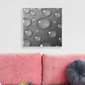 Grijze Regendruppel Achtergrond Canvas Afdruk (Insitu (Woonkamer))