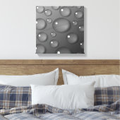 Grijze Regendruppel Achtergrond Canvas Afdruk (Insitu (Slaapkamer))