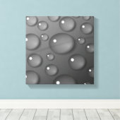 Grijze Regendruppel Achtergrond Canvas Afdruk (Insitu (Houten vloer))