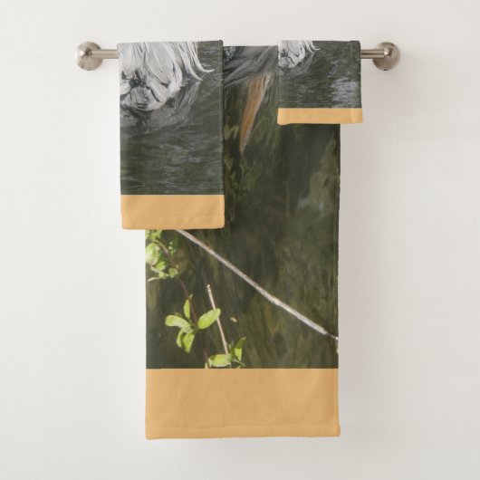 Grijze Reiger Bad Handdoek Set (Insitu)