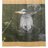 Grijze Reiger Douchegordijn (Voorkant)