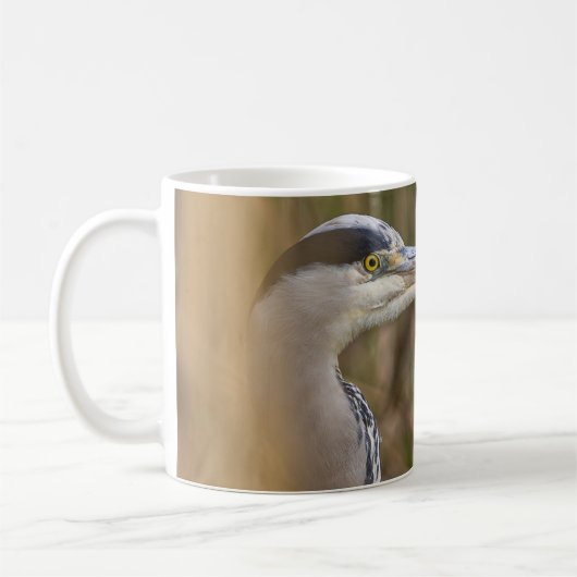 grijze reiger koffiemok (Links)