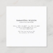 Grijze reiniging vierkante visitekaartje (Achterkant)