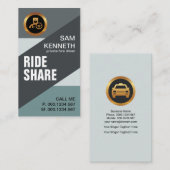 Grijze reiswegen met rooster delen visitekaartje (Voorkant / Achterkant)