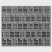 Grijze rekenmachine verjaardag cadeaupapier (Vlak)