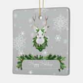 Grijze rendierkeramisch Ornament (Links)