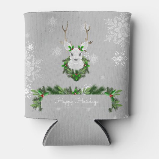 Grijze rendierkoeler blikjeskoeler (Voorkant)