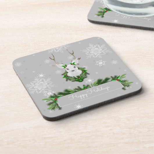 Grijze rendierplastic Onderzetter (Linkerzijde)