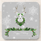 Grijze rendierplastic Onderzetter (Voorkant)