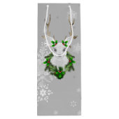 Grijze rendierwijn Gift Bag Wijn Cadeautas (Achterkant)