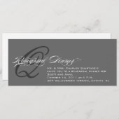 Grijze repetitie Binnenuitgenodigd Monogram Q Kaart (Voorkant / Achterkant)