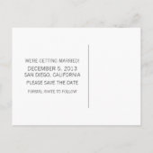 Grijze reservegrootte-vakantieboom sparen het Brie Aankondigingskaart (Achterkant)