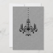 Grijze restaurantopening met Chandelier Kaart (Achterkant)