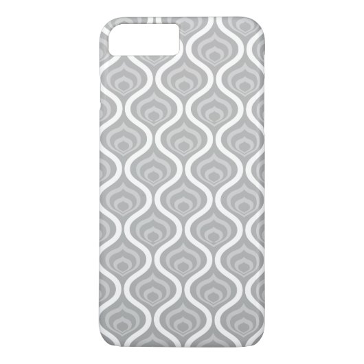 Grijze Retro Golven Case-Mate iPhone Case (Achterkant)