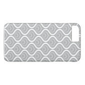 Grijze Retro Golven Case-Mate iPhone Case (Achterkant (Horizontaal))