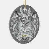 Grijze Ridder Familie Wapen Voornaamwoord Sieraad Keramisch Ornament (Rechts)