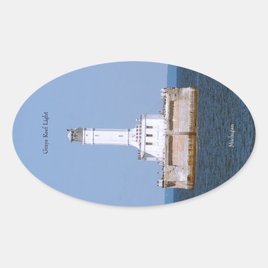 Grijze riffen Lichte sticker (Voorkant)