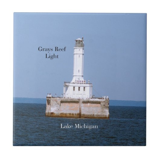 Grijze riffen Lichte tegel Tegeltje (Voorkant)