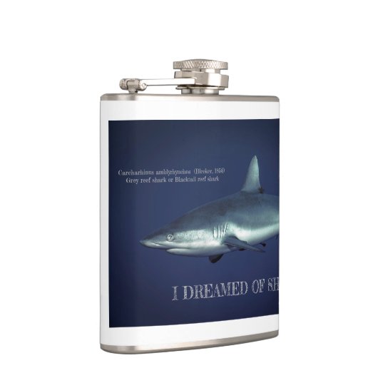 Grijze rifhaai in Yap Micronesia Giant Coffee Mok Heupfles (Rechts)