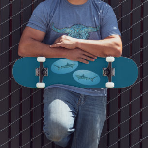 Grijze rifhaai, Yap Island - Fotografisch ontwerp Persoonlijk Skateboard