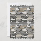 Grijze Rock Stone Patroon Bruiloft uitnodiging (Achterkant)