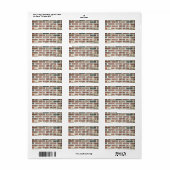 Grijze rode bakstenen Wandachtergrond Brick textuu Etiket (Full Sheet)