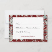  grijze rode Chevron Music rsvp met enveloppen (Voorkant)