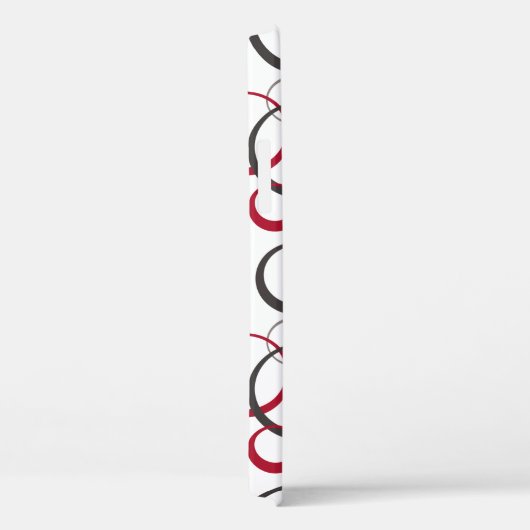 grijze rode cirkels wit Case-Mate iPhone case (Achterkant / Rechts)