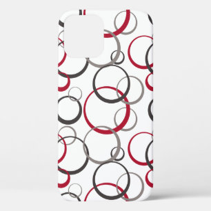 grijze rode cirkels wit Case-Mate iPhone case