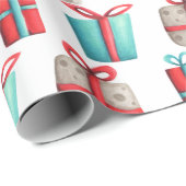 Grijze, rode en Turkse Cadeaus Cadeaupapier (Rol Hoek)