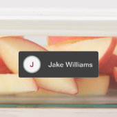 Grijze rode etiketten met waterdicht initiaal labels (Aangebracht)