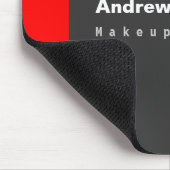 Grijze rode minimalistische moderne vlakte opmerke muismat (Hoek)