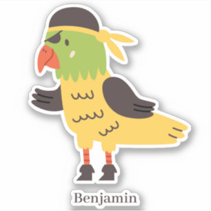 Grijze rode papegaairoeizoen sticker