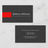 Grijze rode professionele vormgeving artistiek Vis Visitekaartje (Voorkant / Achterkant)