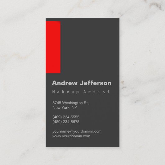 Grijze rode professionele vormgeving artistiek Vis Visitekaartje (Voorkant)