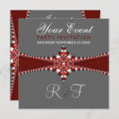 Grijze rode Royale-injecties Kaart (Voorkant / Achterkant)