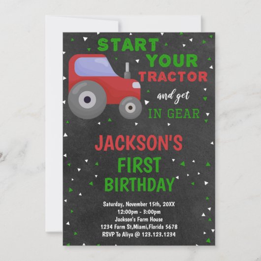 Grijze rode trekker Verlichtingsdag Kaart (Voorkant)