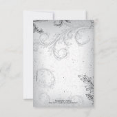 Grijze rol 25e zilveren huwelijksverjaardag RSVP (Achterkant)