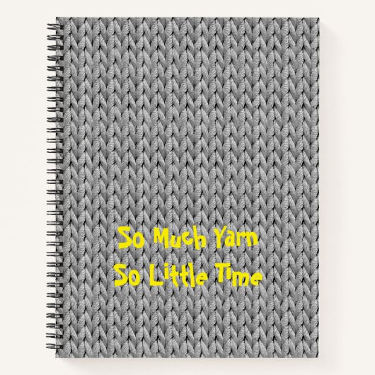 Grijze rond gebreide textuur notitieboek (Voorkant)