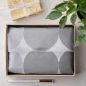 Grijze ronde cirkelvormig patroonpapier tissuepapier (Geschenk)