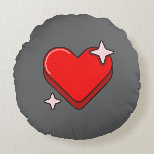 Grijze rondloods rond kussen (Voorkant)